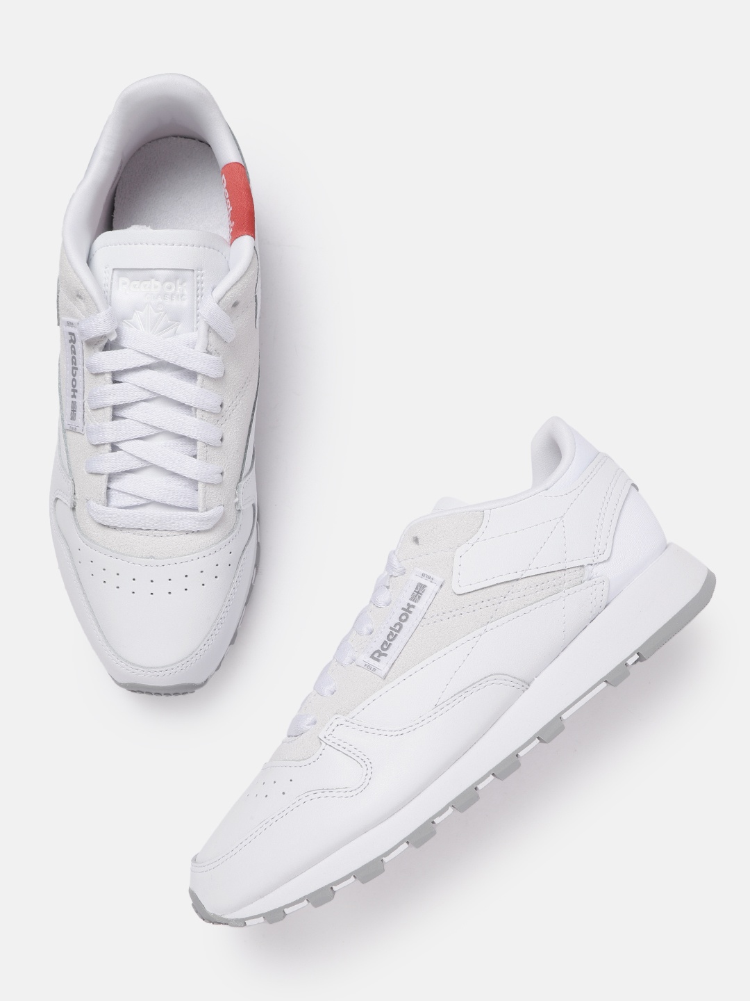 

Reebok Classic Women White Perforated Detail Leather Sneakers