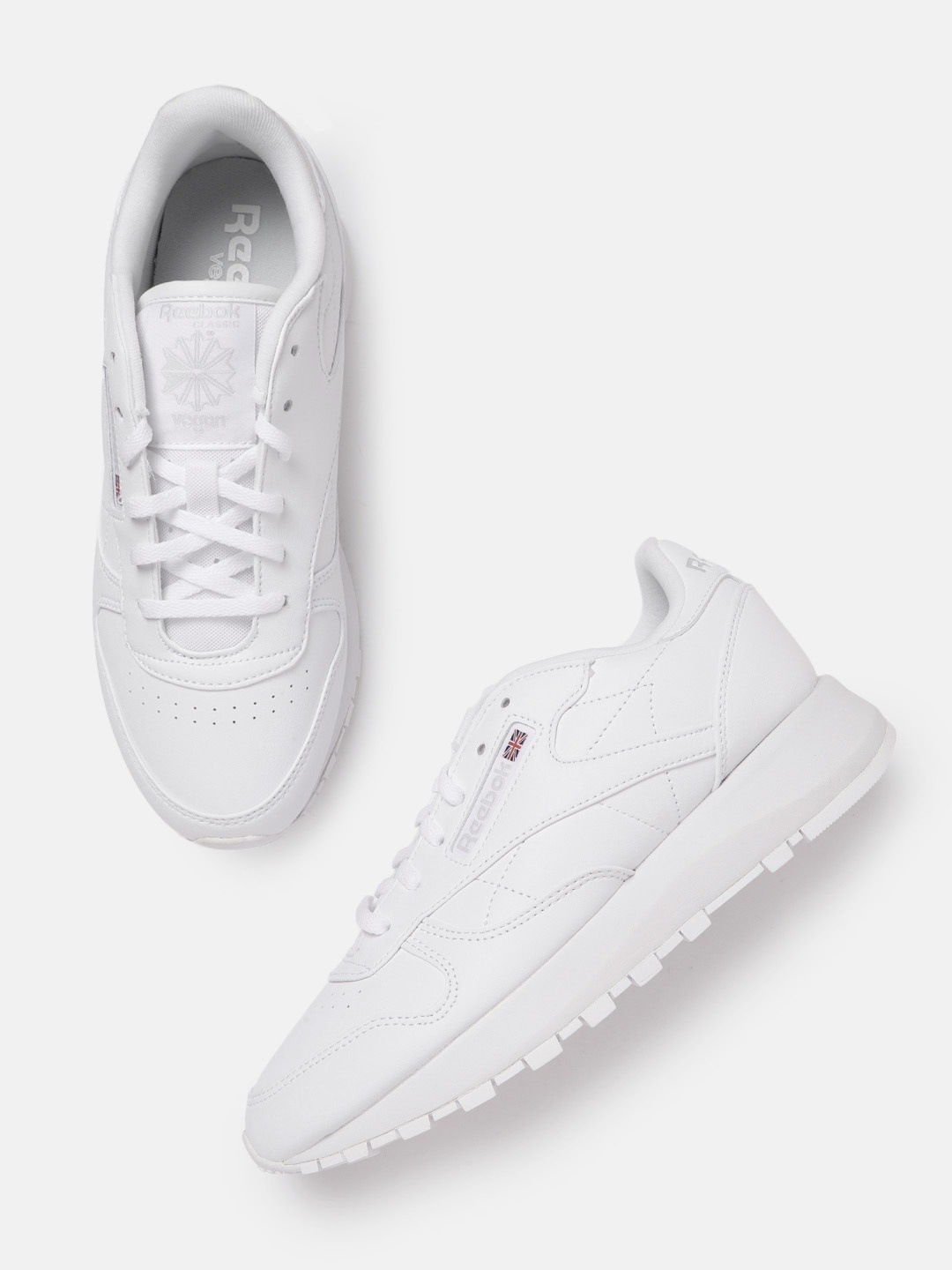 

Reebok Classic Women White Perforated CL SP Vegan Sneakers
