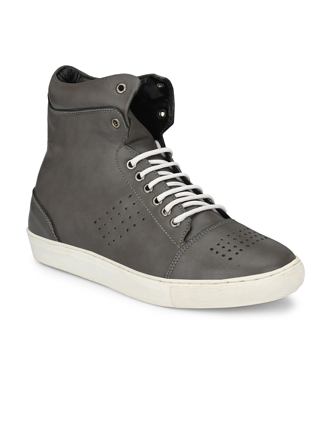 

KLEAT Men Grey Perforations Flat Boots