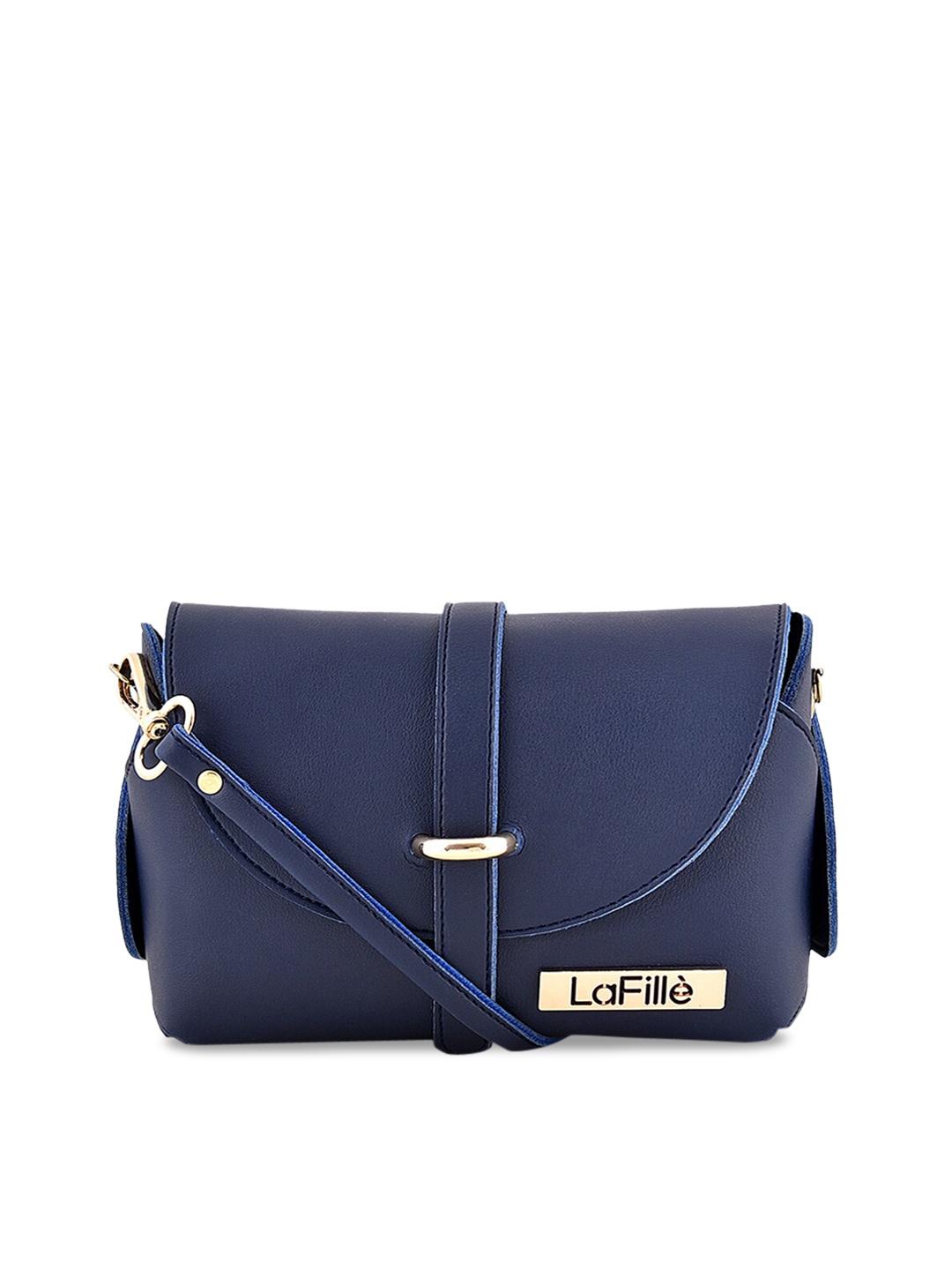 

LaFille Blue Colourblocked PU Structured Handheld Bag with Tasselled