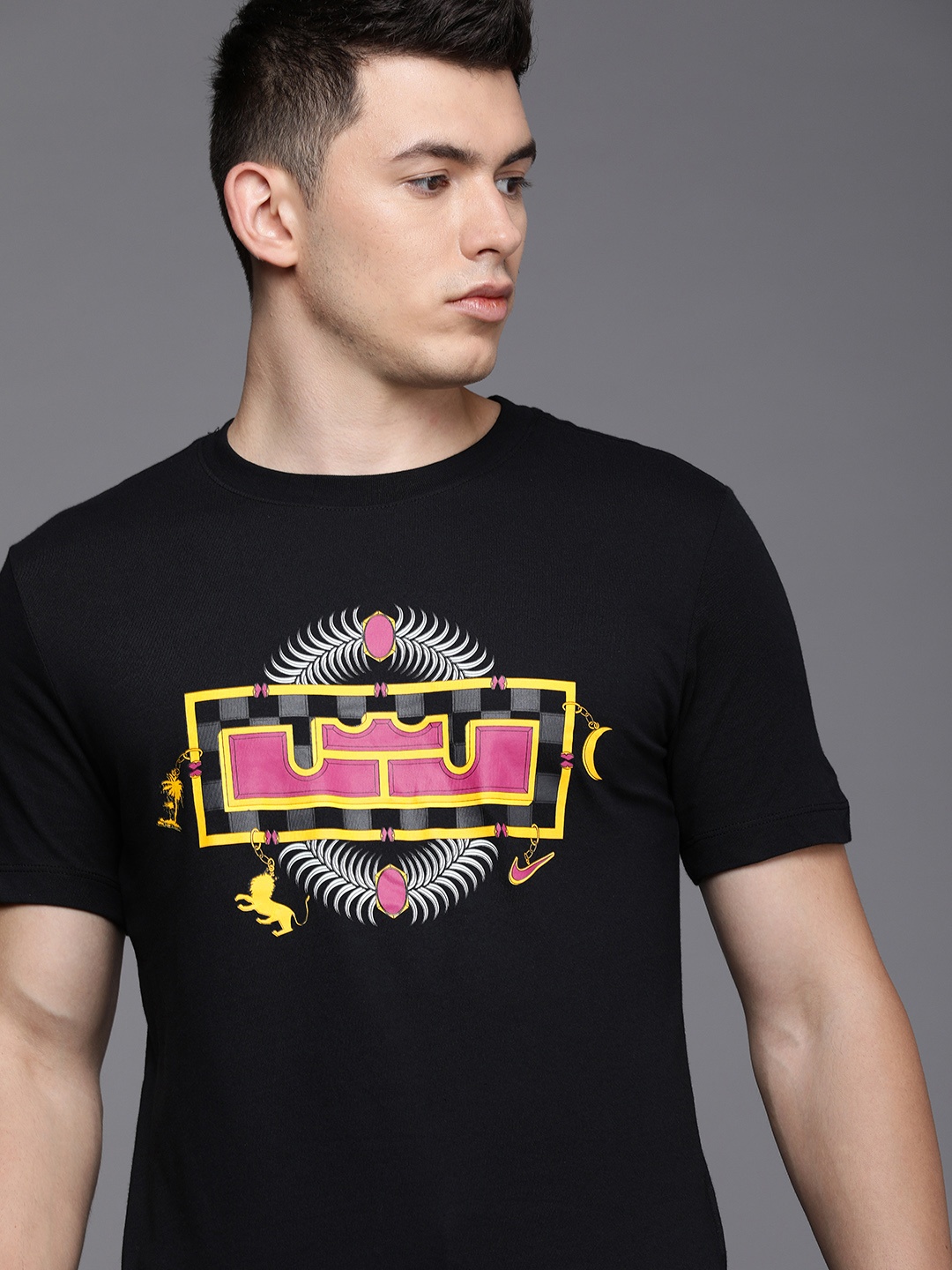 

Nike Men Black Printed T-shirt