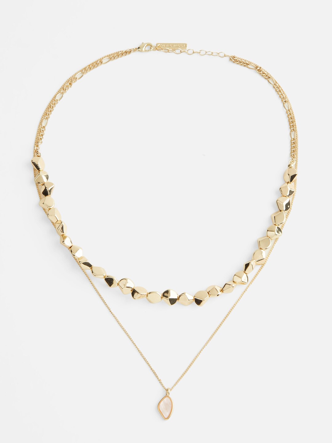 

Vero Moda Gold-Toned & White Necklace