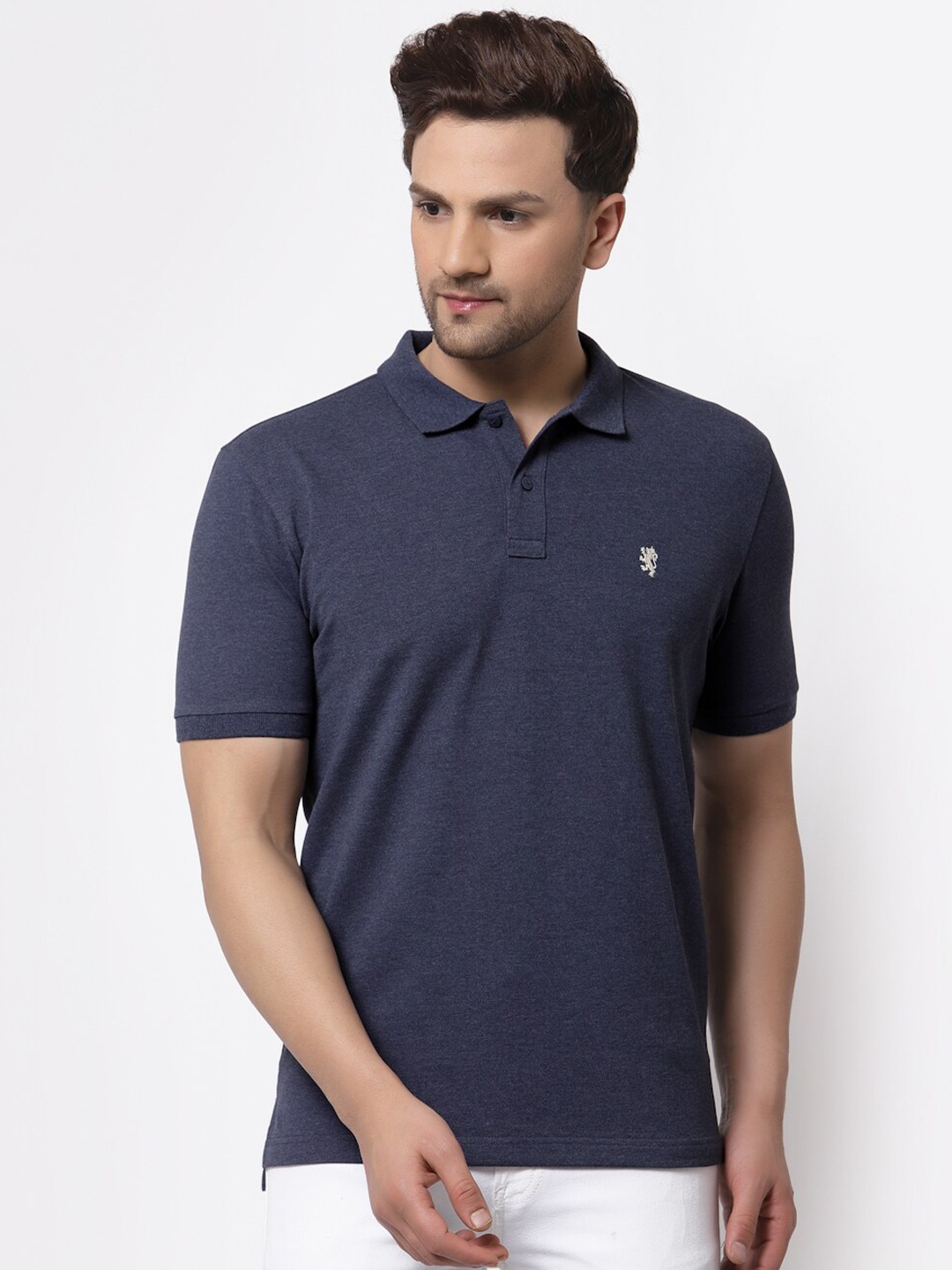 

Red Tape Men Grey Regular Fit Polo Collar Cotton T-shirt