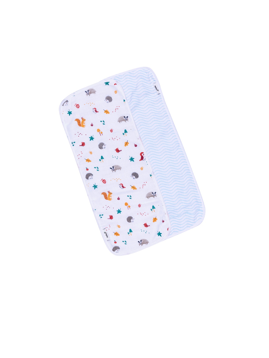 

Nuluv Infant Set Of 2 Printed Organic Cotton Burp Cloths, Multi