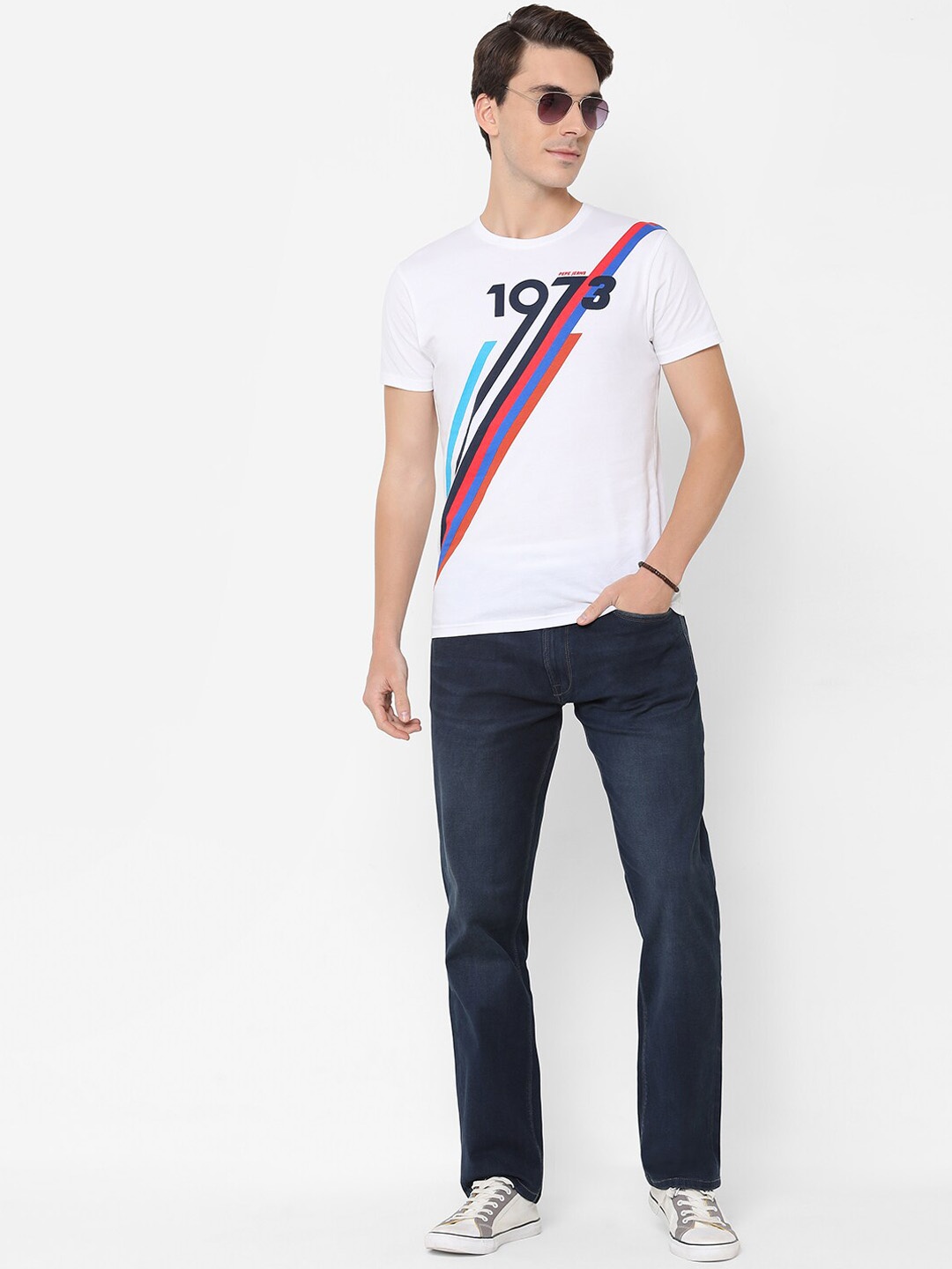 

Pepe Jeans Men Stretchable Jeans, Navy blue