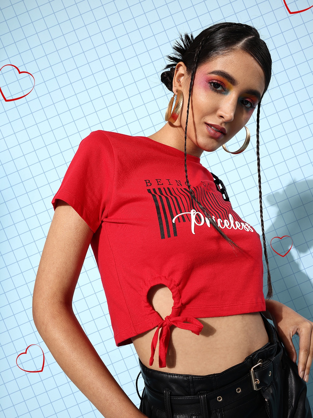 People Women Gorgeous Red Typography Valentine Tee