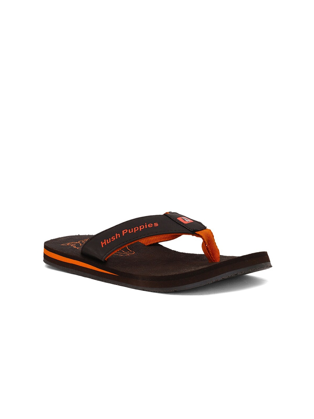 

Hush Puppies Men Brown & Orange Printed Thong Flip-Flops