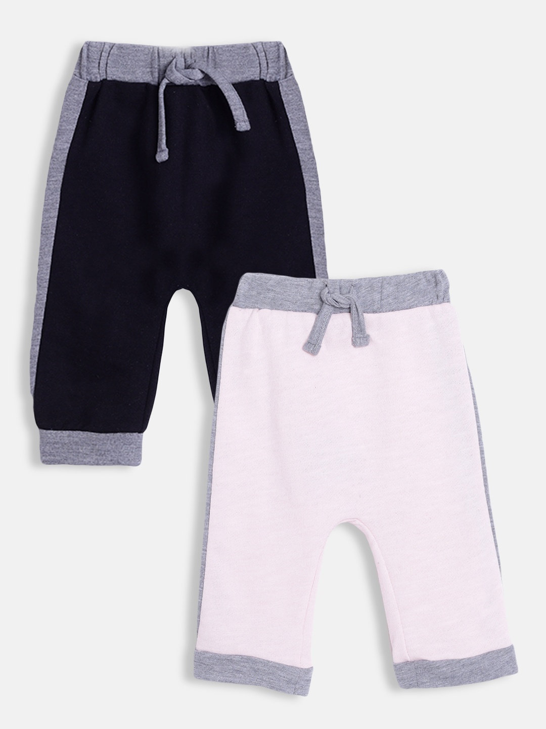 

Rute Infant Girls Pink and Black 2-Pcs Pure Cotton Track Pants