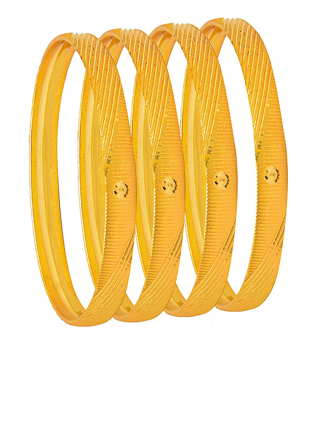 

Shining Jewel - By Shivansh Set Of 4 Gold-Plated Bangles