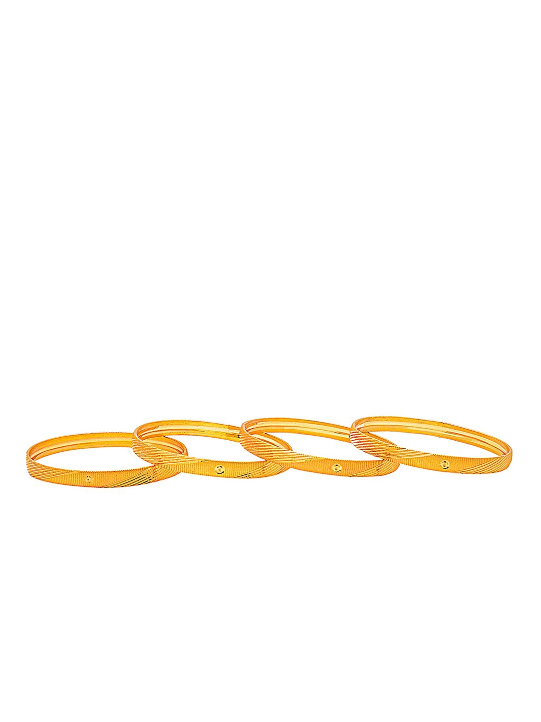 

Shining Jewel - By Shivansh Set Of 4 Gold-Plated Bangles