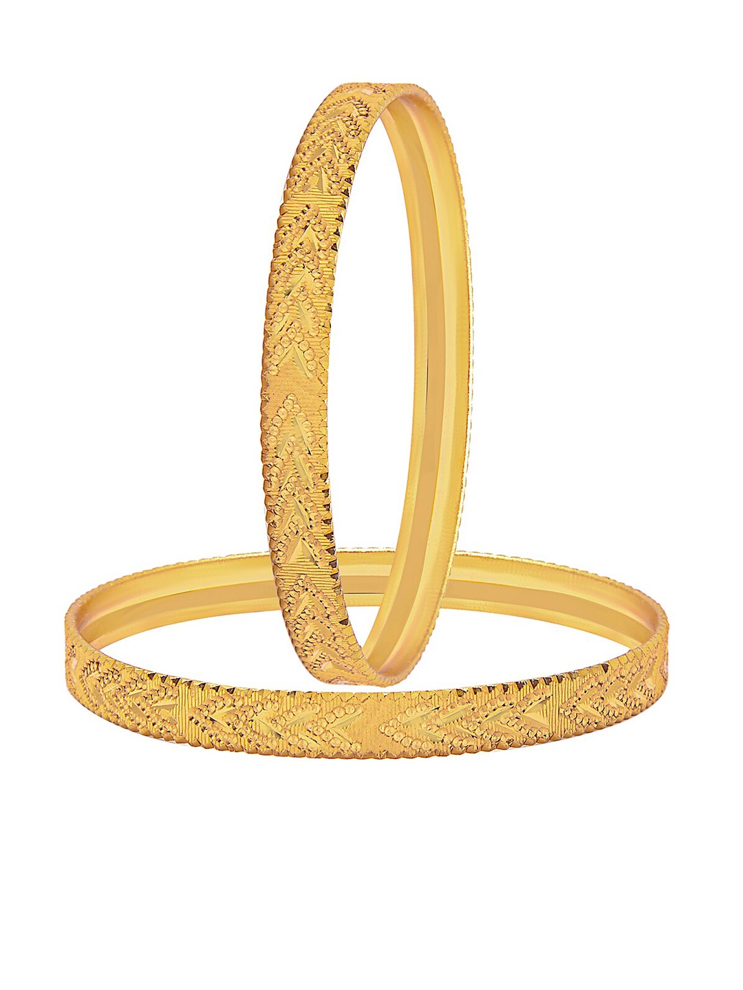 

Shining Jewel - By Shivansh Set Of 4 Gold-Plated Bangles