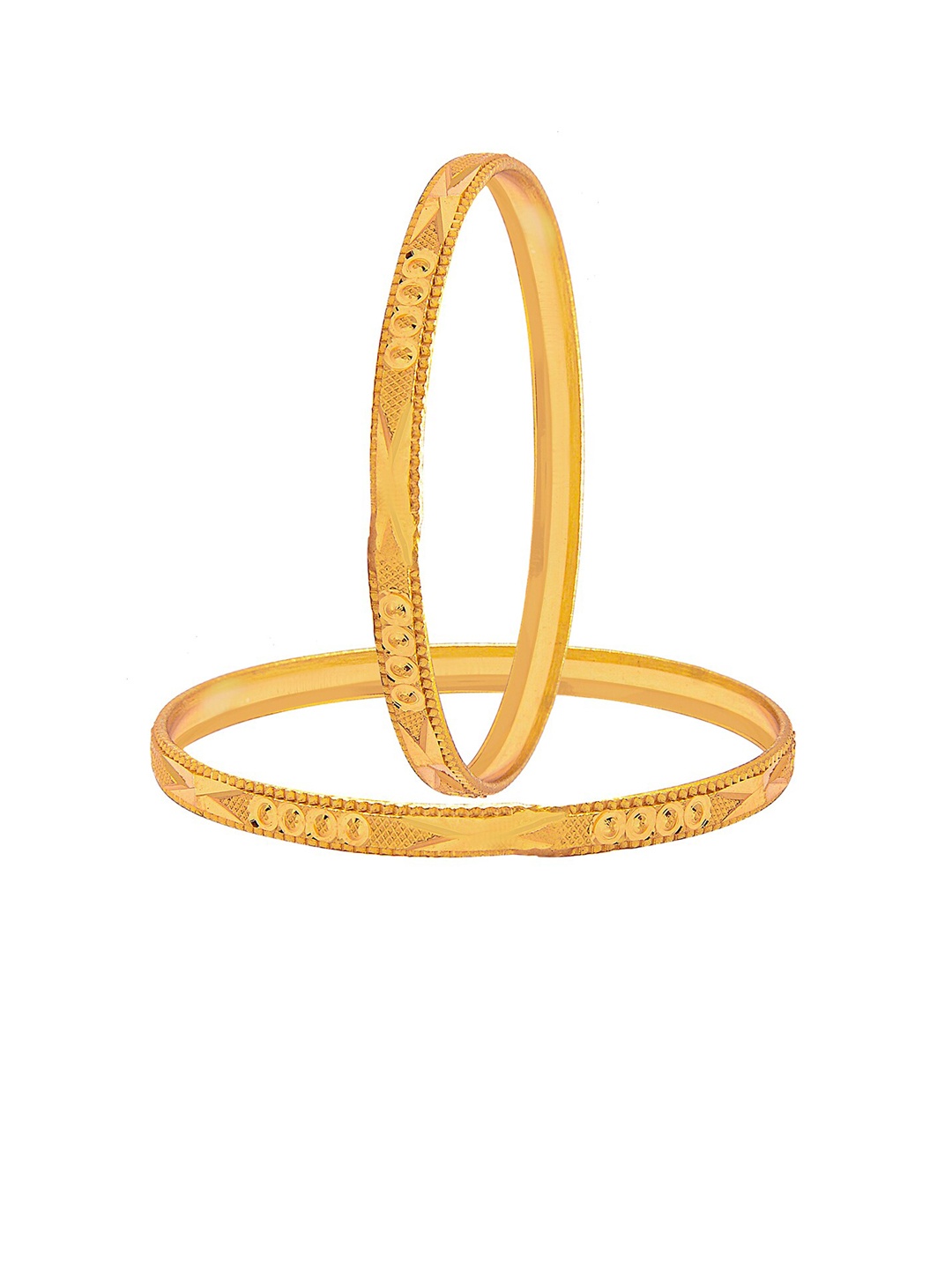 

Shining Jewel - By Shivansh Set Of 4 Gold-Plated Traditional Bangles