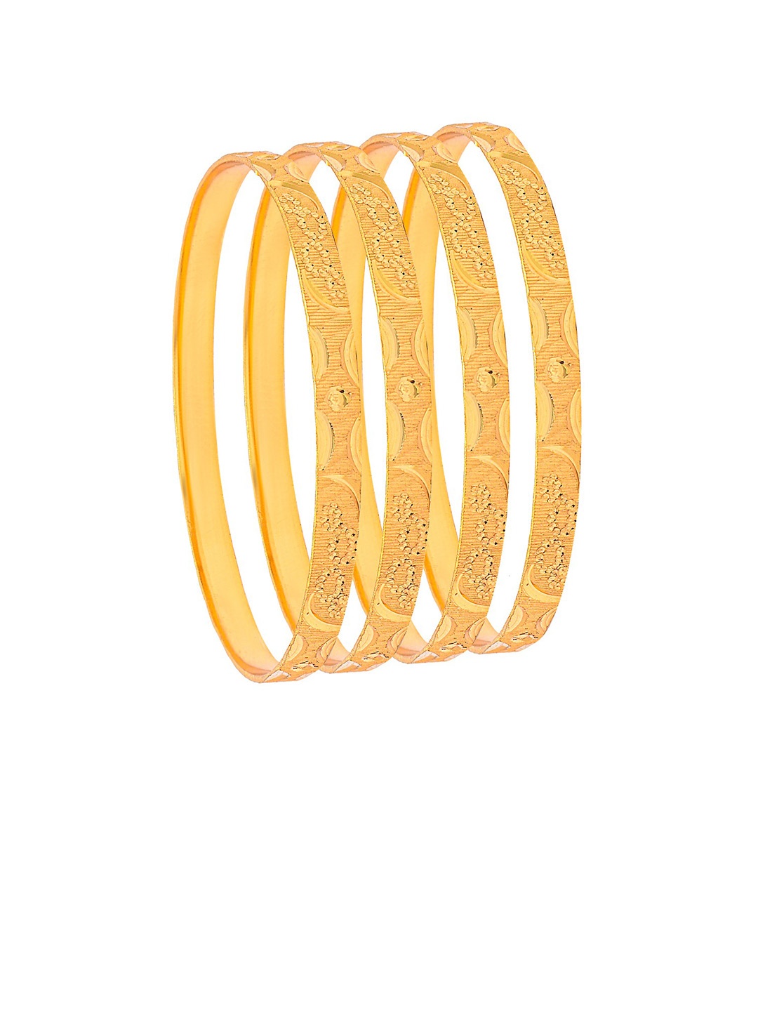 

Shining Jewel - By Shivansh Set of 4 Gold-Plated Bangles