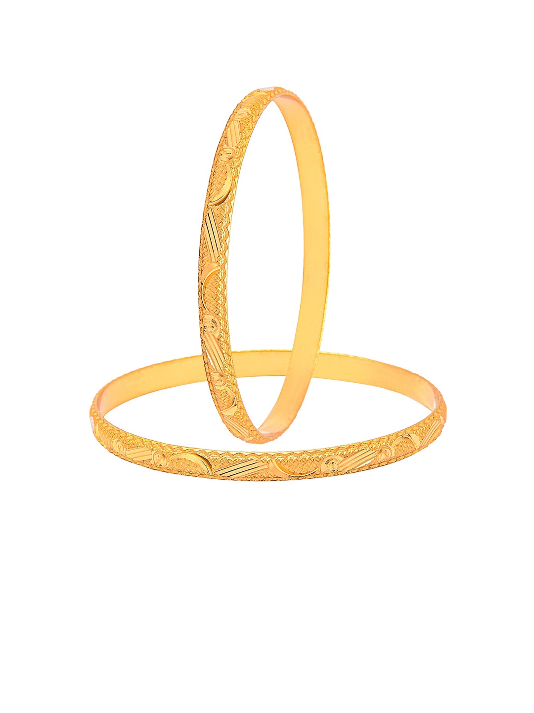 

Shining Jewel - By Shivansh Set Of 4 Gold-Plated Bangles