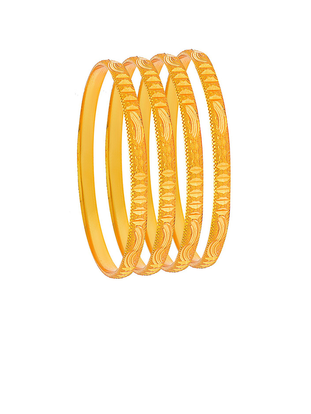 

Shining Jewel - By Shivansh Set Of 4 Gold-Plated Bangles