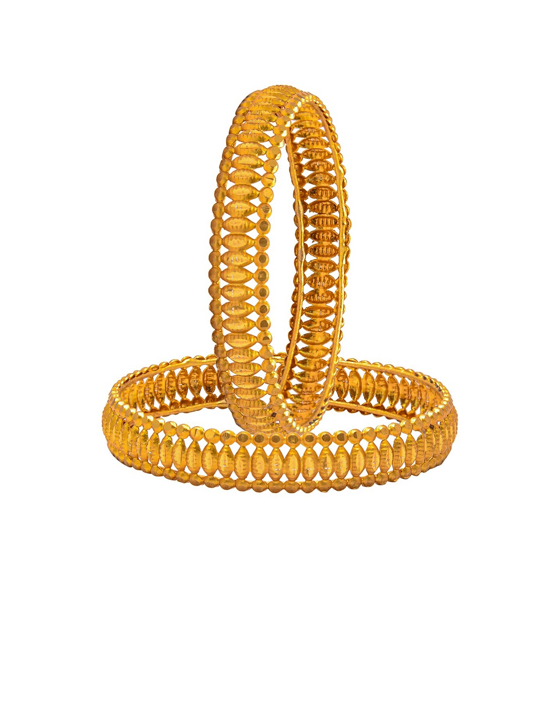 

Shining Jewel - By Shivansh Set Of 2 Gold-Plated Bangles
