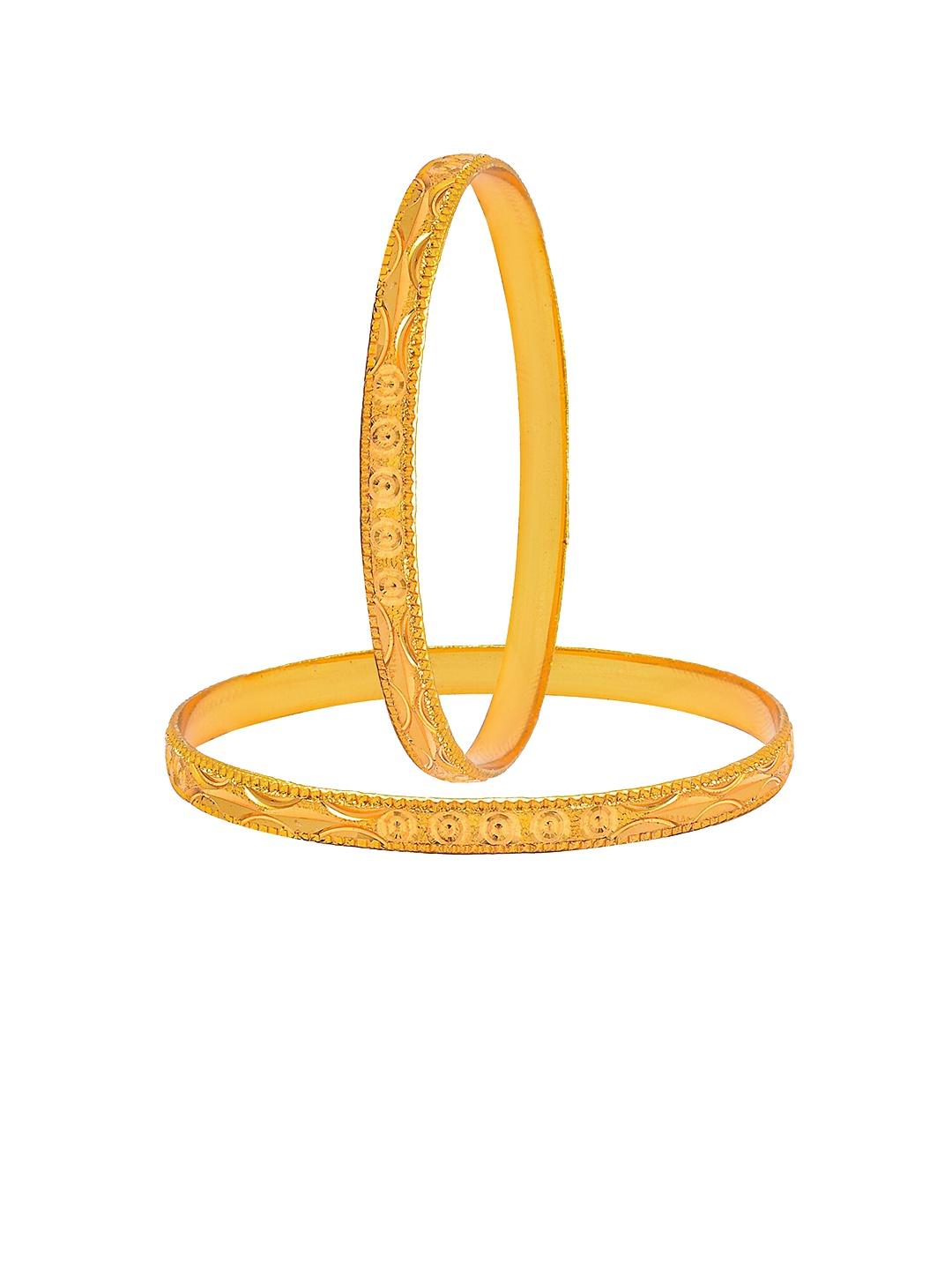 

Shining Jewel - By Shivansh Set Of 4 Gold-Plated Bangles