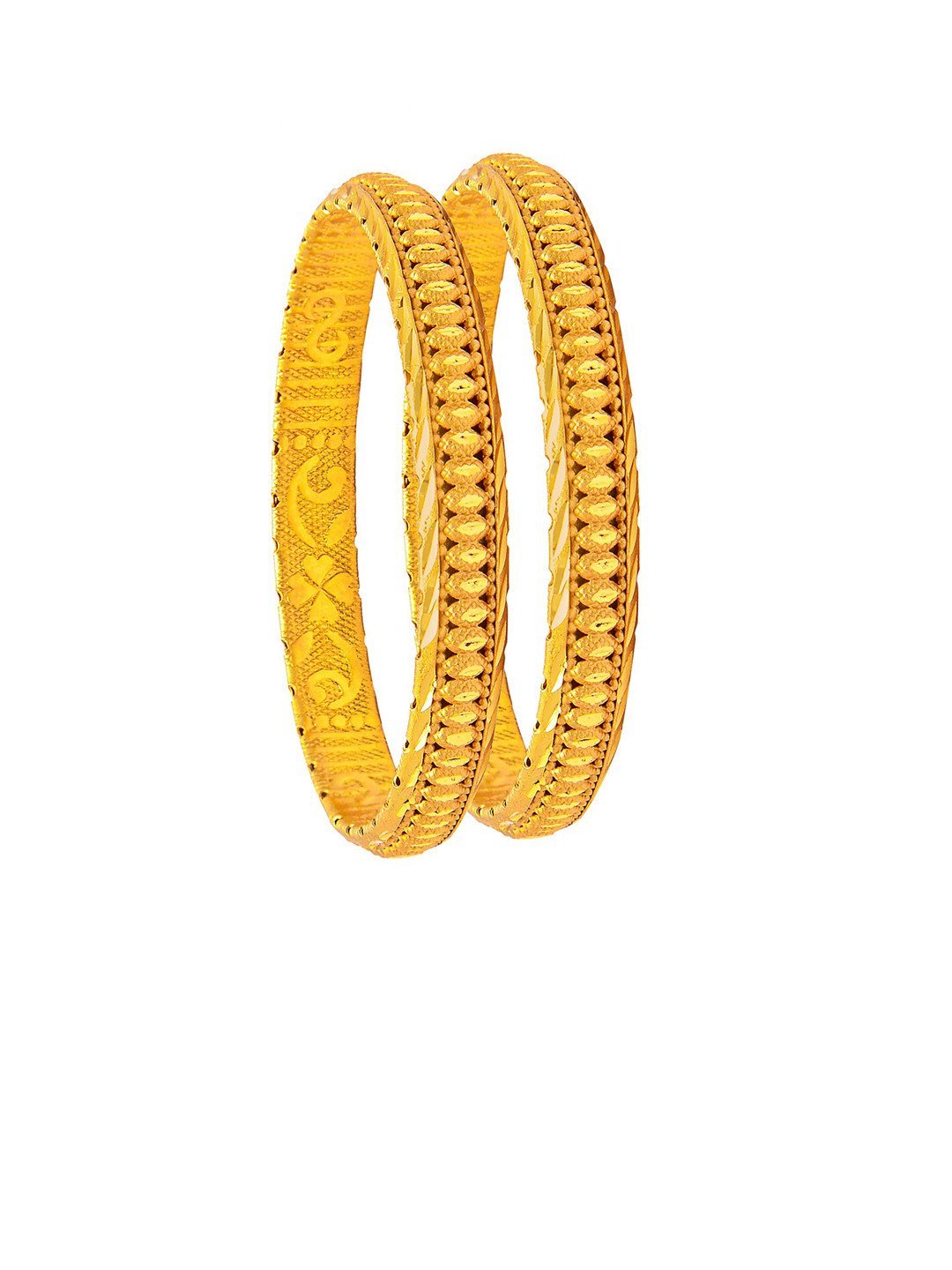 

Shining Jewel - By Shivansh Set of 2 Gold-Plated Bangles