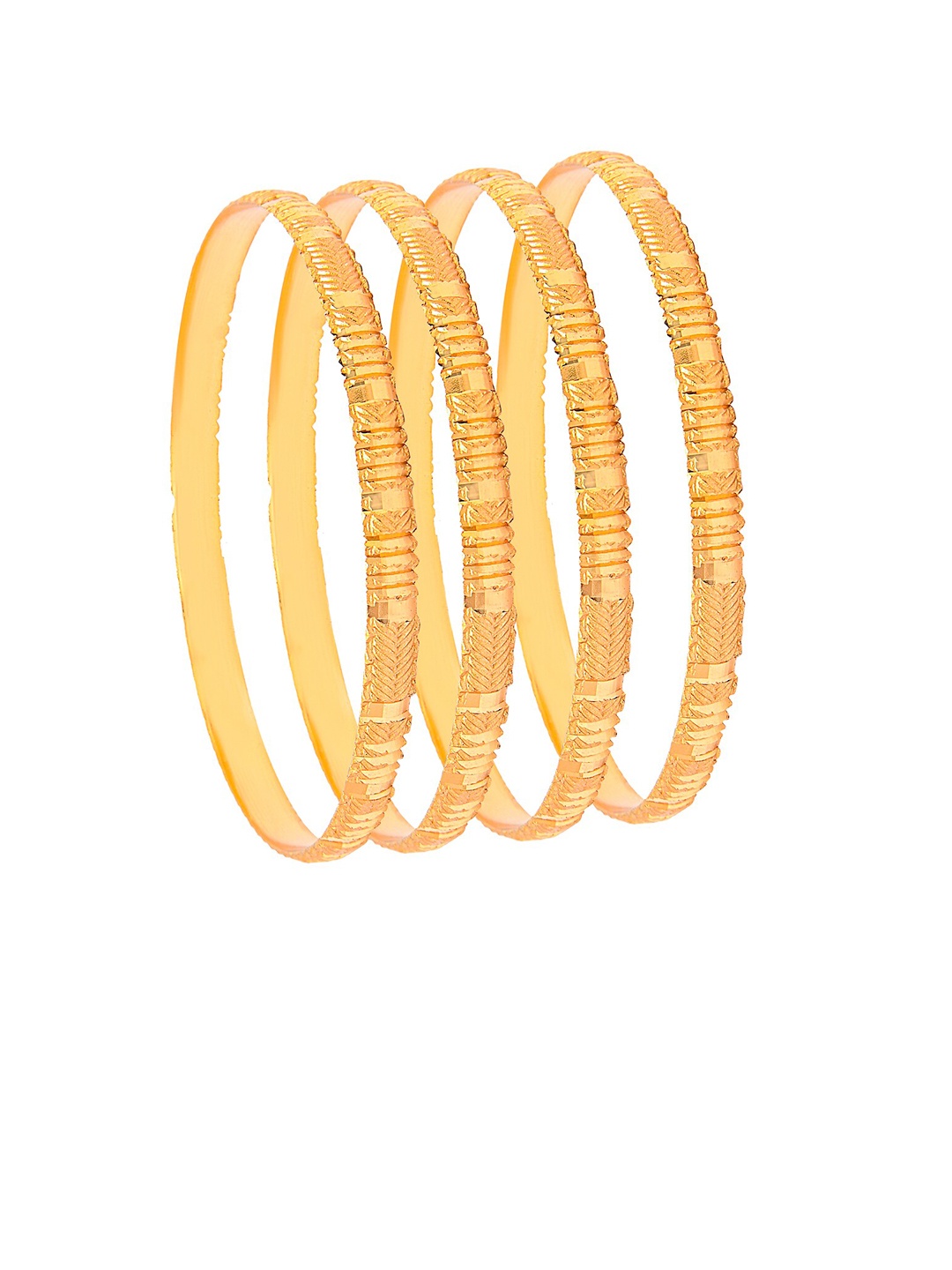 

Shining Jewel - By Shivansh Set of 4 Gold-Plated Bangles