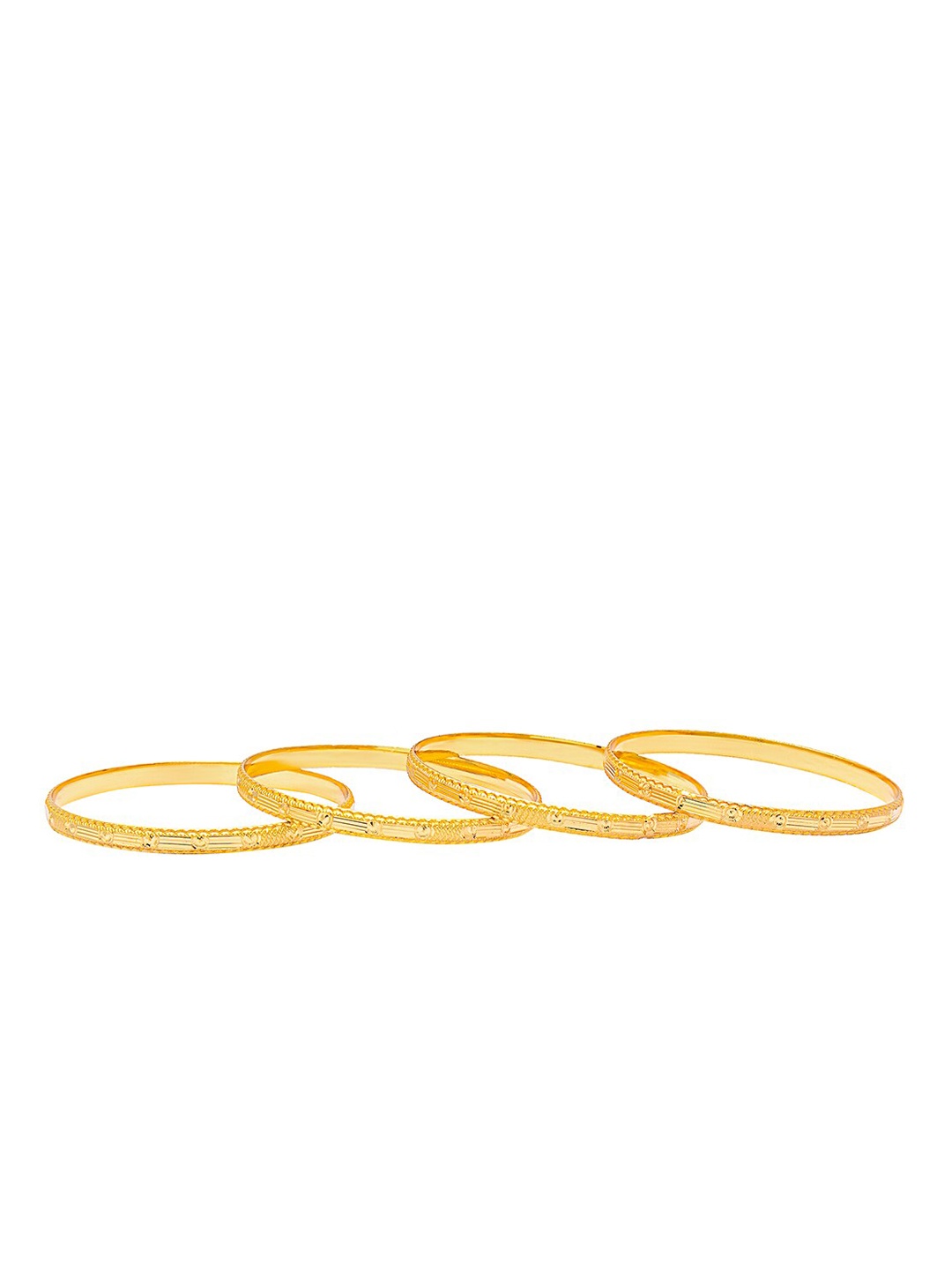 

Shining Jewel - By Shivansh Set Of 4 Gold-Plated Bangles