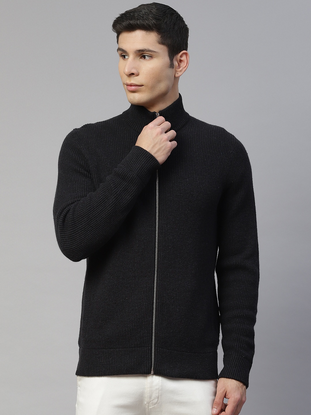 

Marks & Spencer Men Black Solid Tailored Jacket
