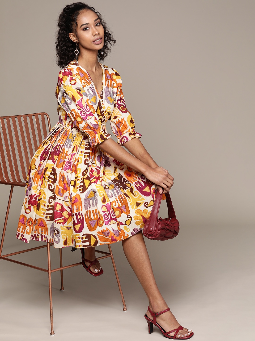 

Label Ritu Kumar Multicoloured Mini Dress, Multi