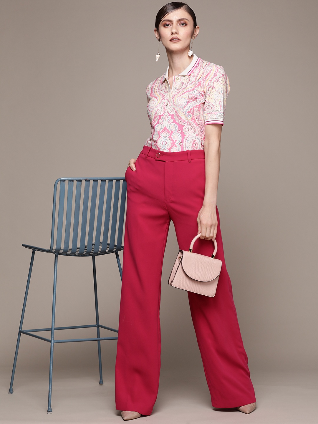 

Label Ritu Kumar Pink Print Top