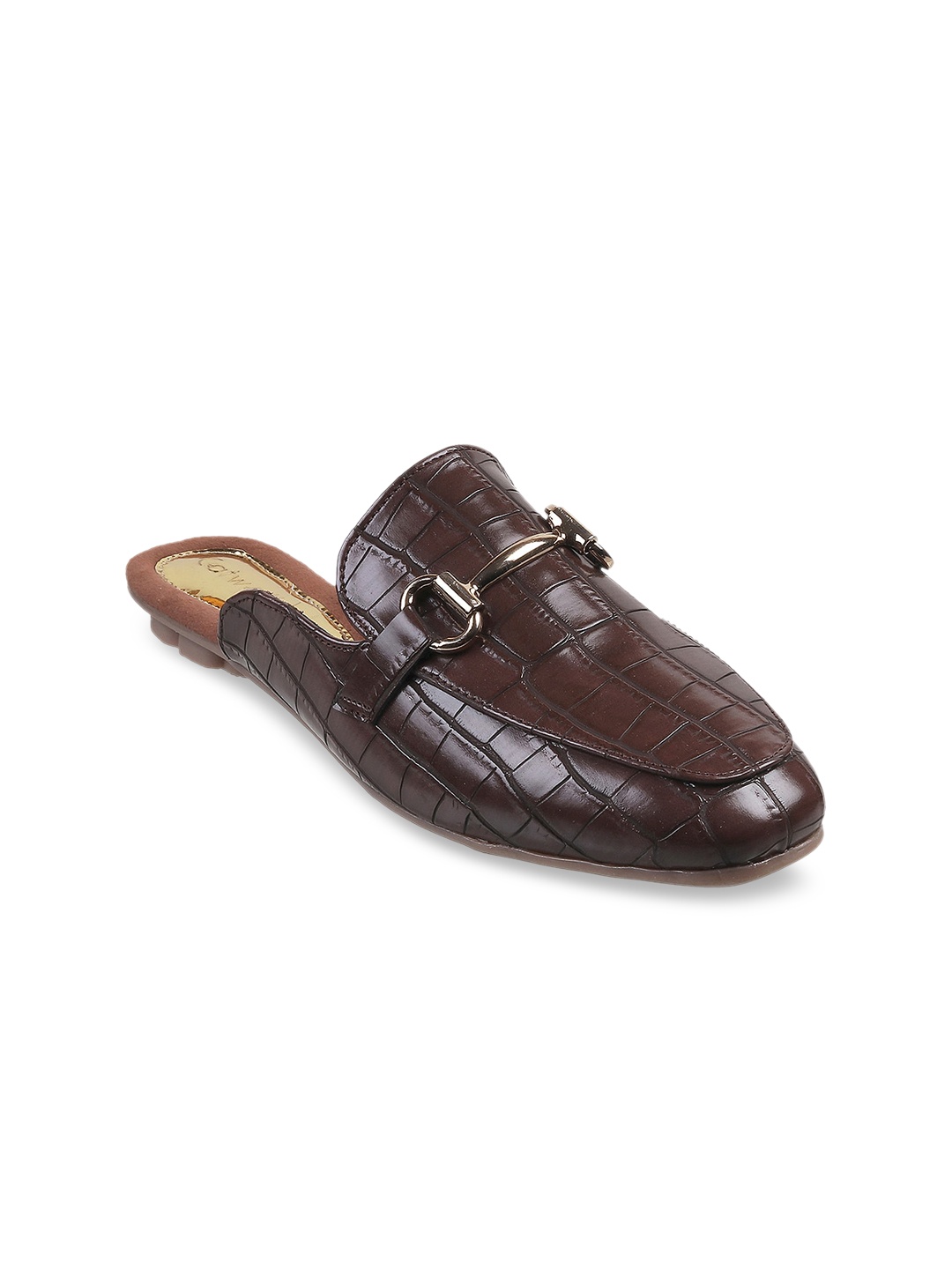 

Catwalk Women Brown Croc Textured Mules