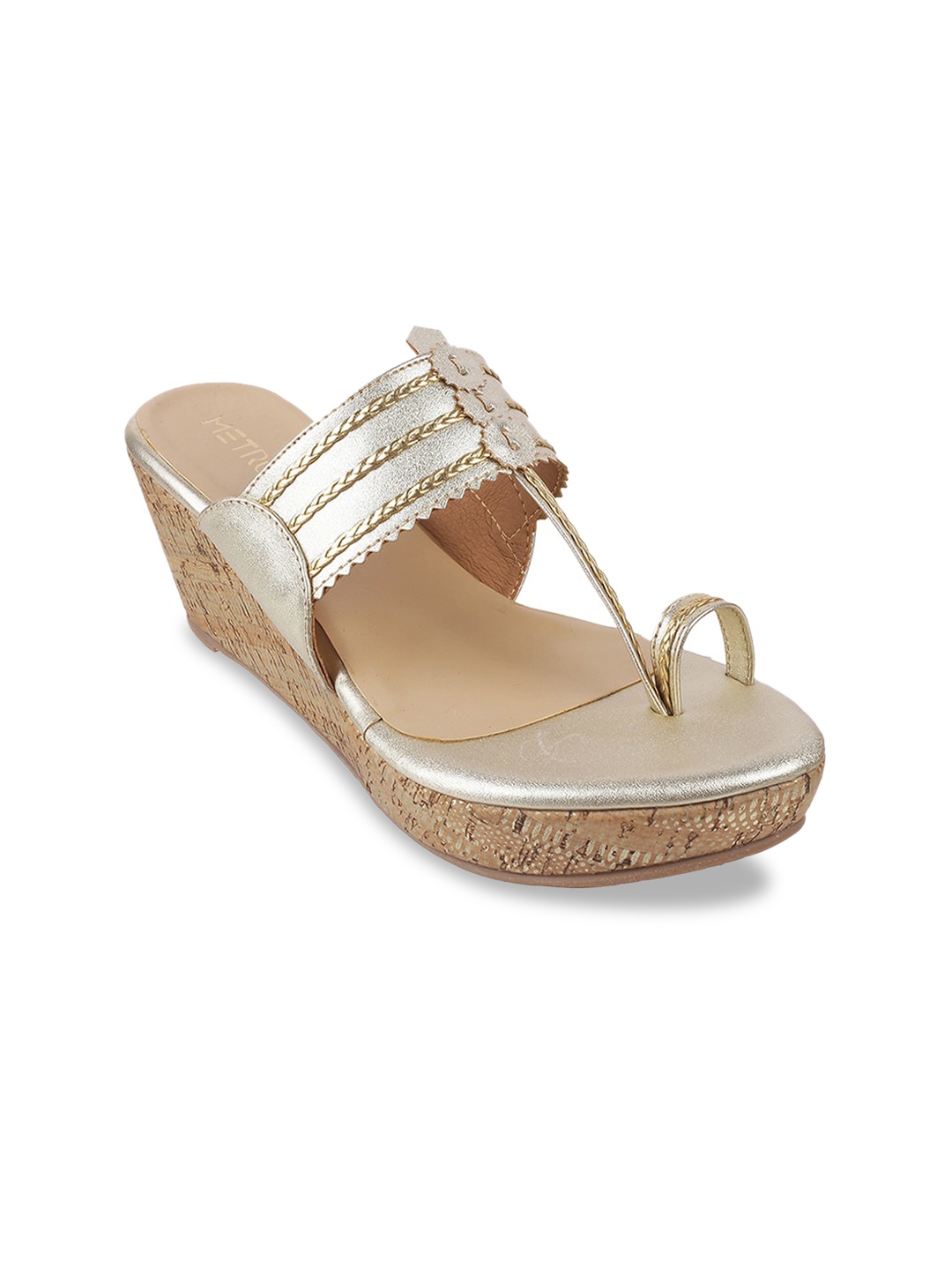

Metro Women Gold-Toned Wedge Heels