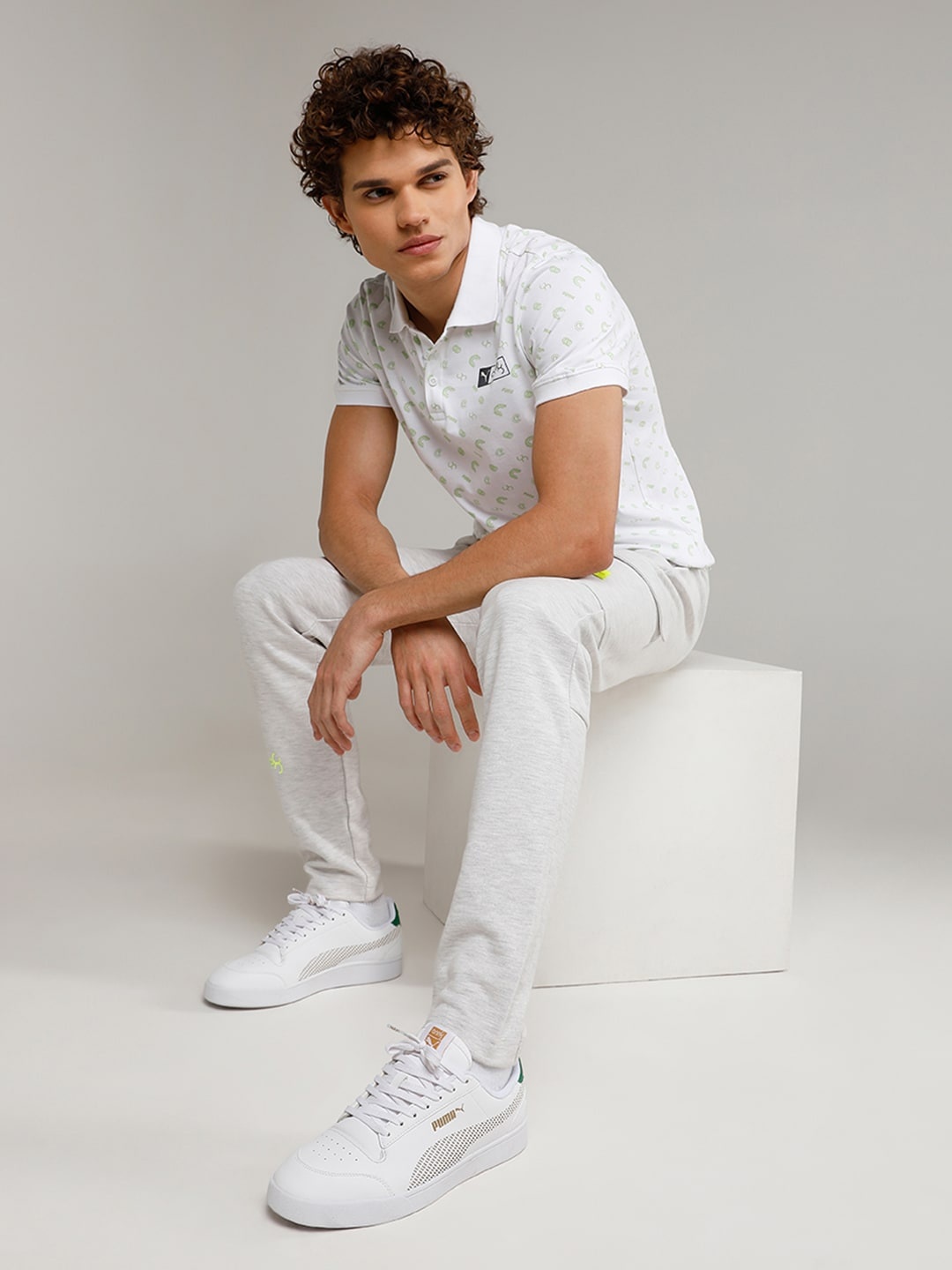 

Puma Men White Perforations Shuffle One8 V2 Better Regular Sneakers with Textured Detail