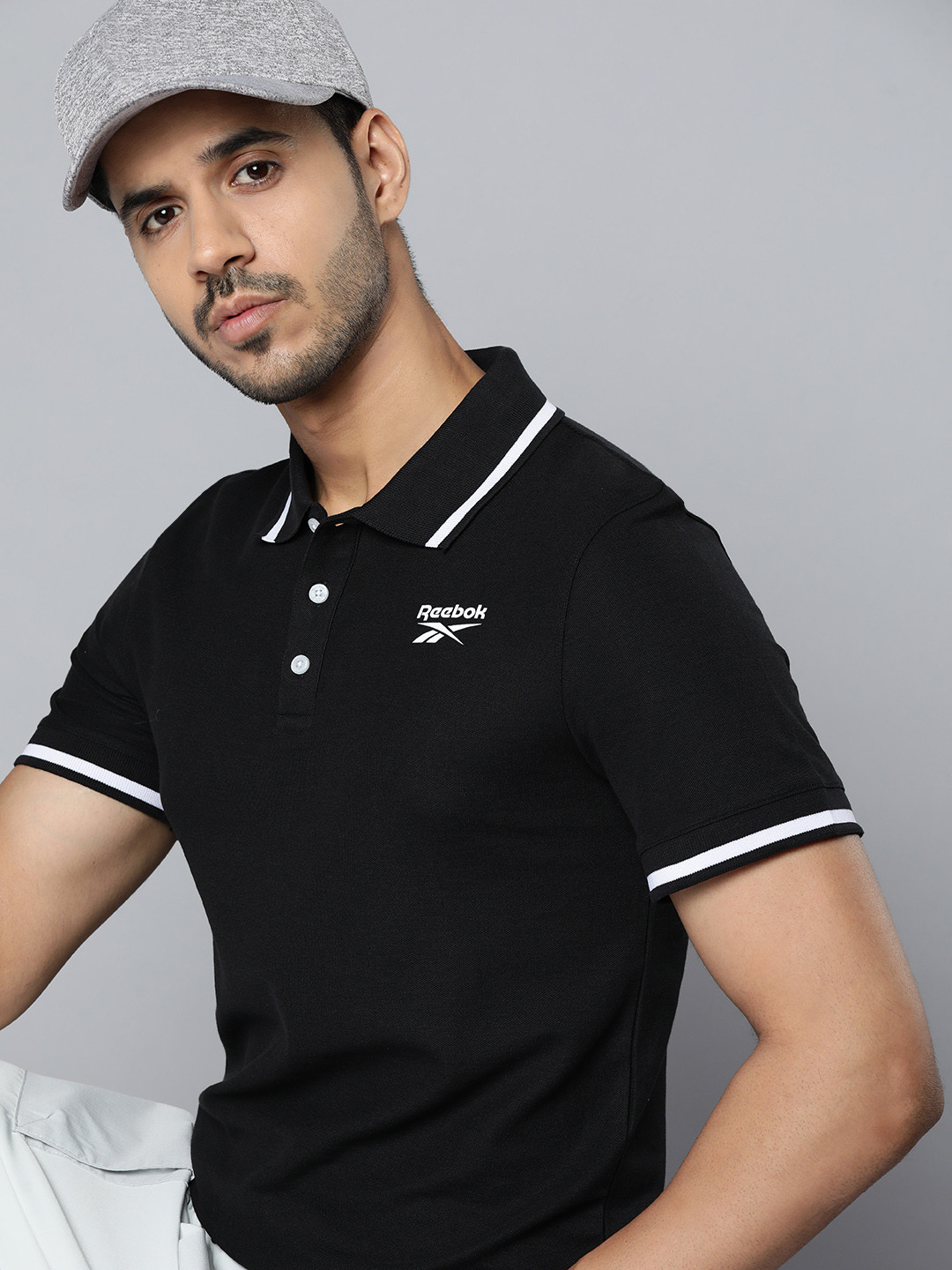 

Reebok Classic Men Black WCE Polo T-shirt