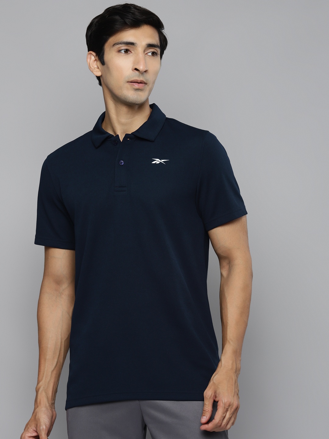 

Reebok Men Navy Blue Windsurfer X Polo Speedwick Training T-shirt