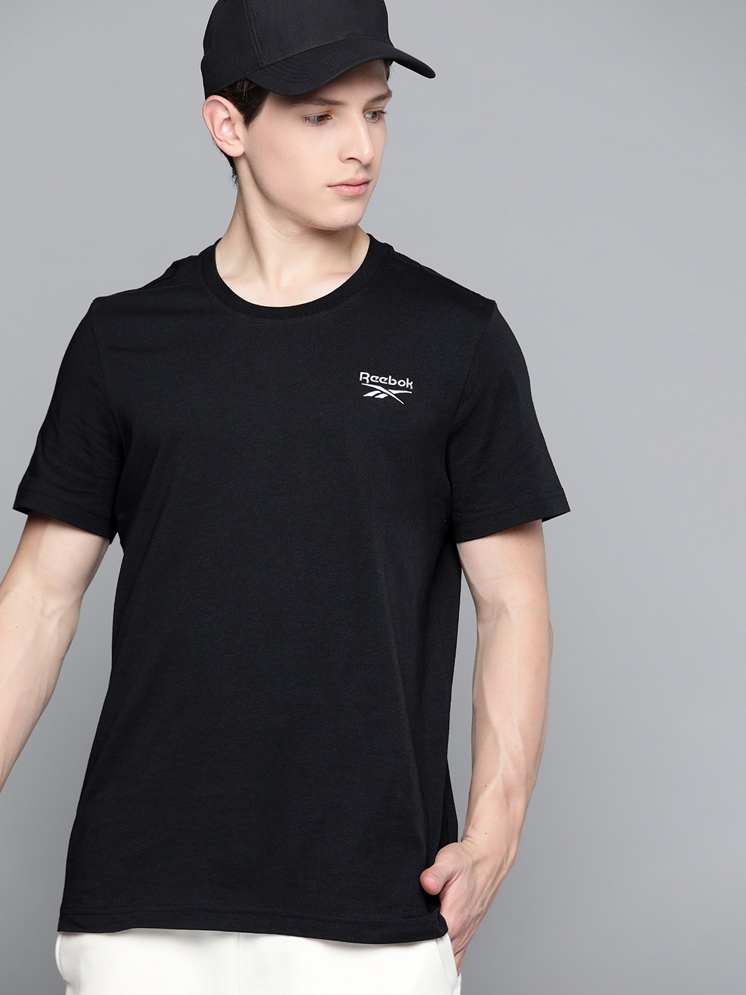 

Reebok Men Black Classic Pure Cotton Training T-shirt