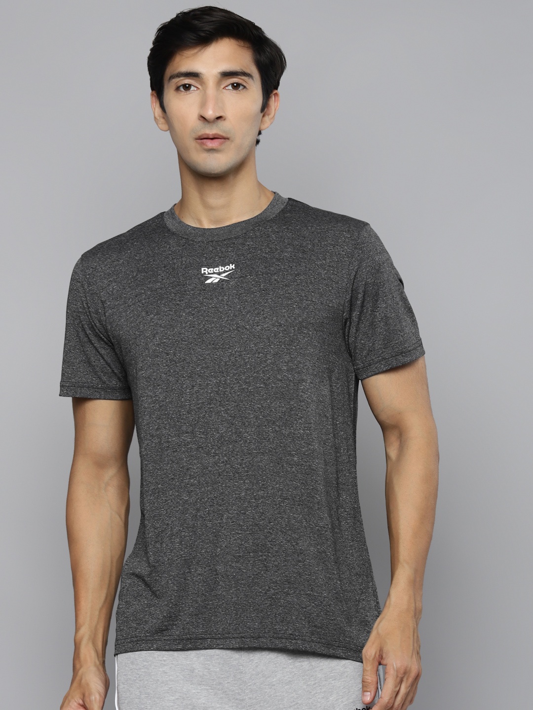 

Reebok Men Charcoal Grey CT Speedwick Training T-shirt