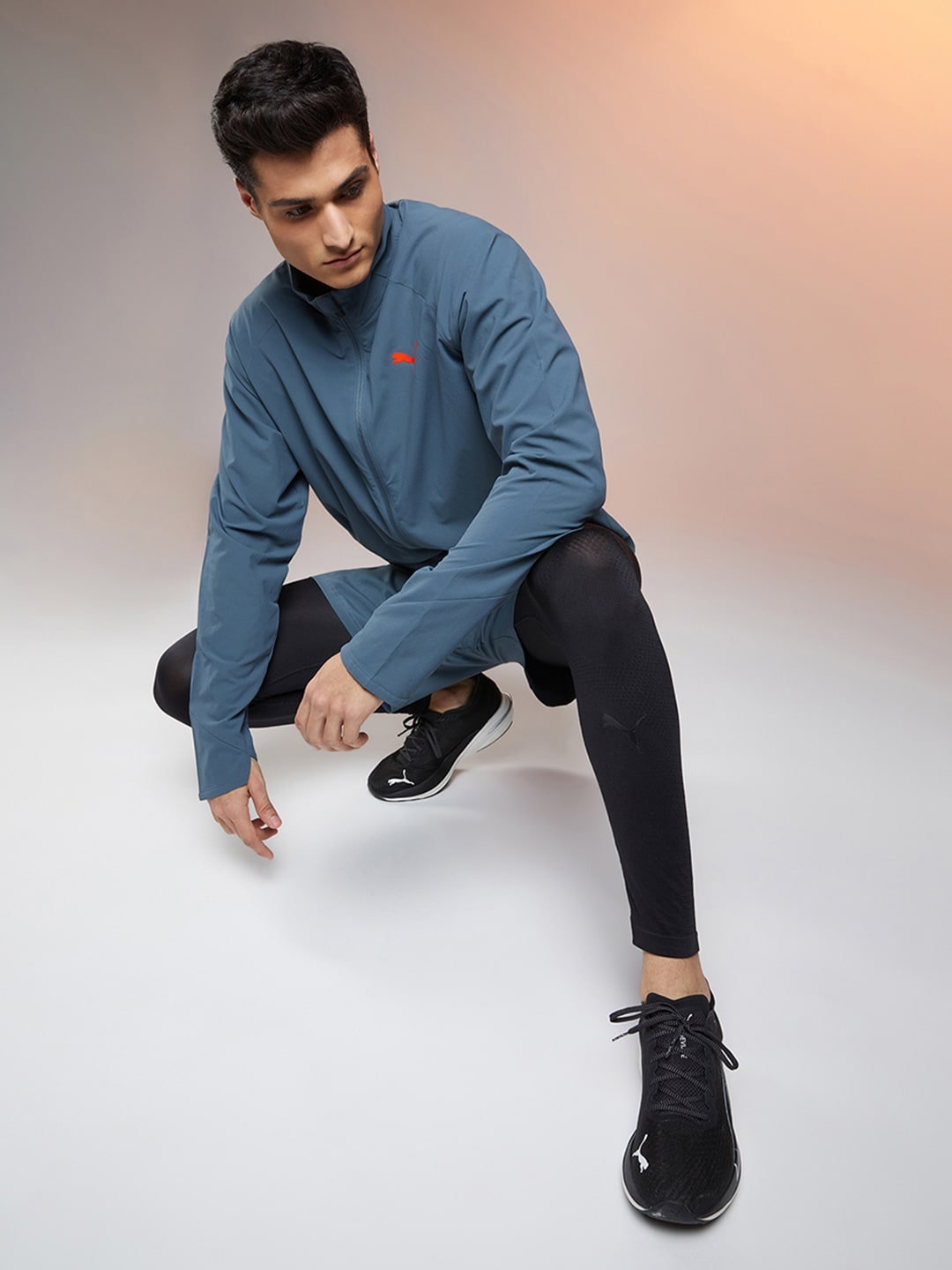 

Puma Men Grey Training or Gym Sporty Track Jacket