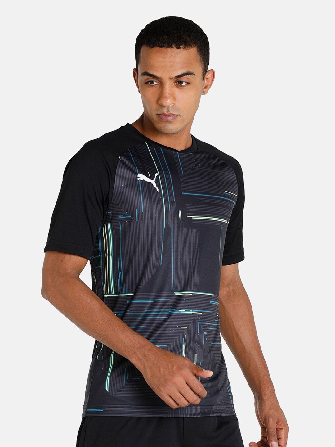 

Puma Men Black & Blue Printed dryCELL Mumbai City FC Away 21/22 Jersey
