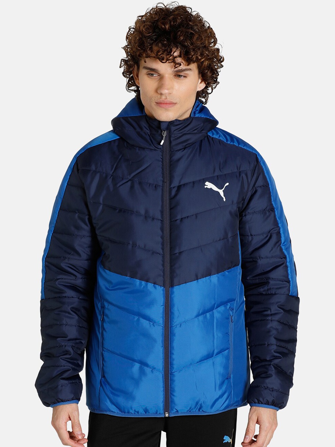 

Puma Men Colourblocked PUMA WarmCELL Regular Fit Puffer Jacket, Blue