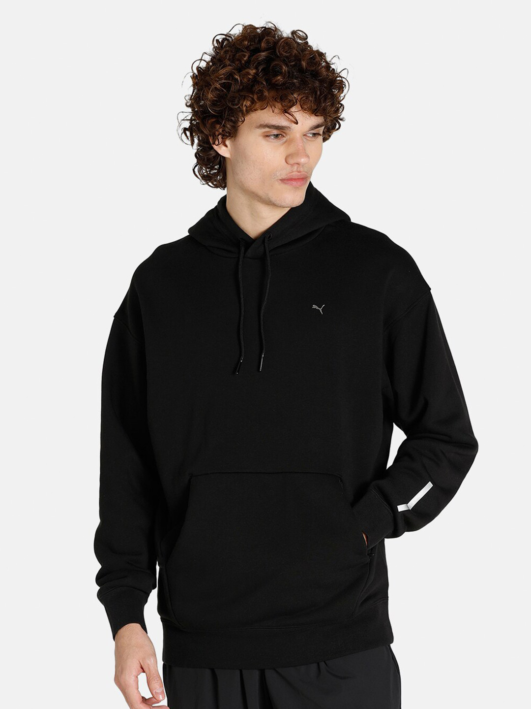 

Puma Men Black Hooded Cotton Sweatshirt