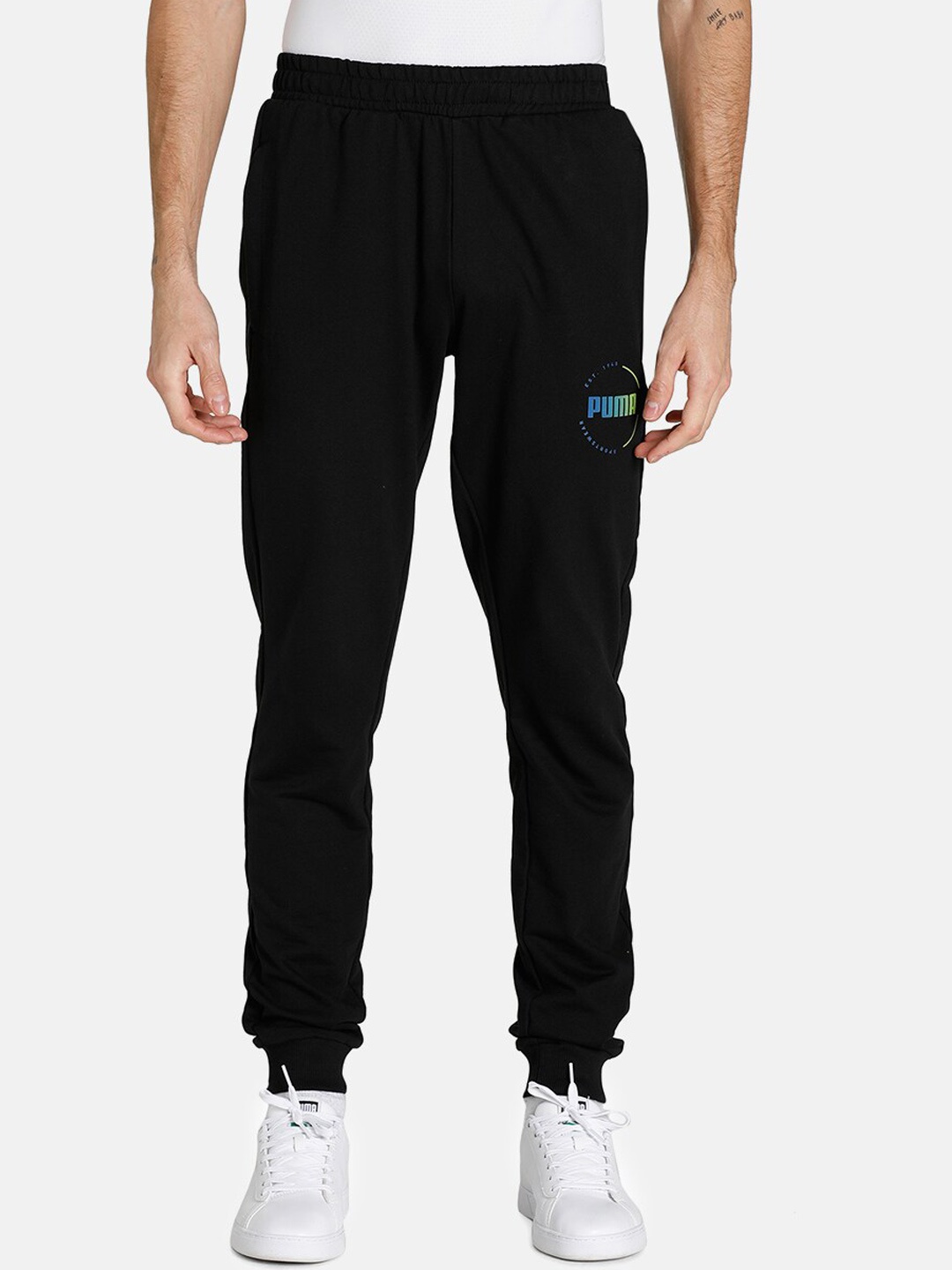 

Puma Men Black Solid Graphic Track Pant