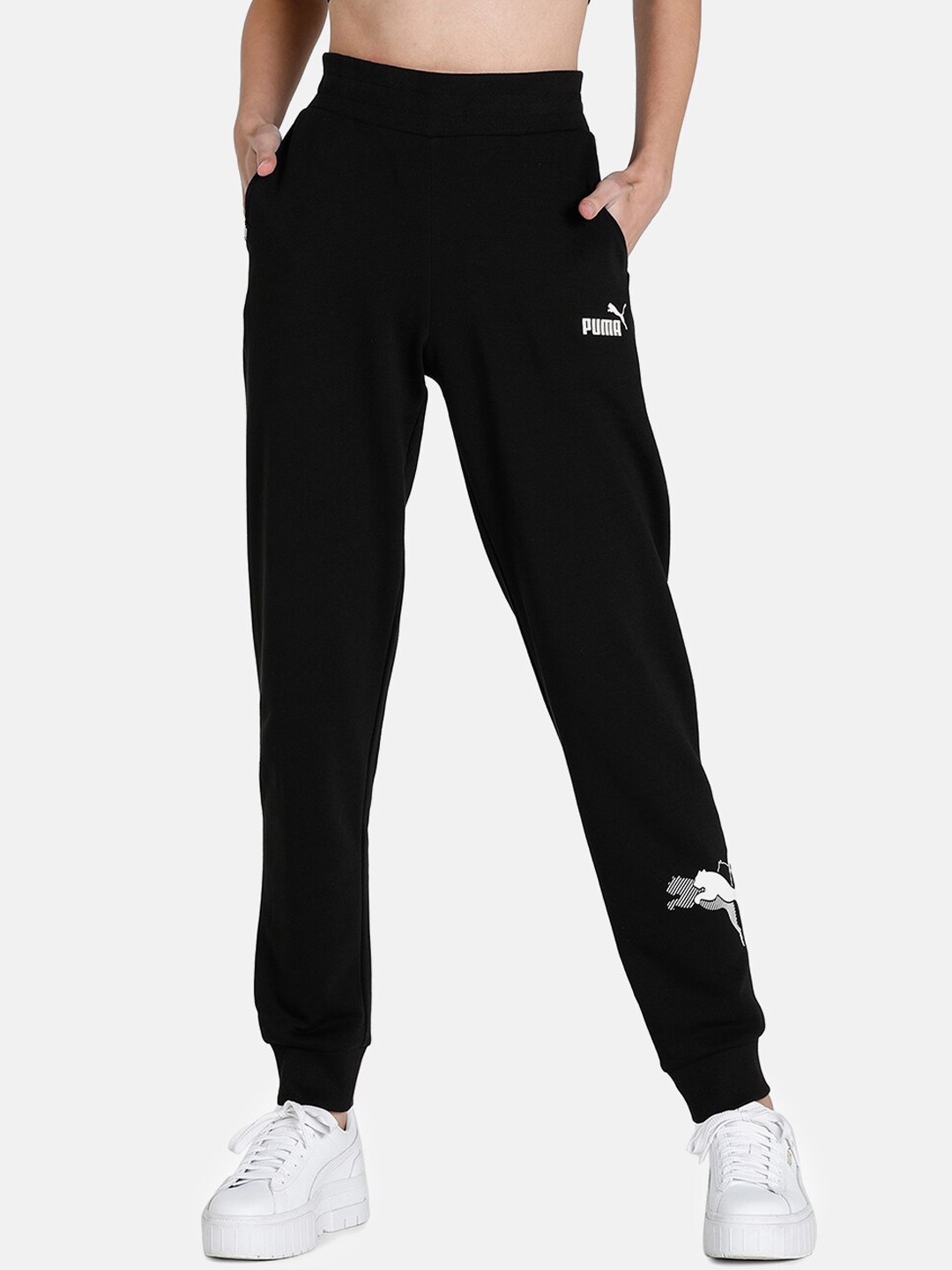 

Puma Women Black Solid Regular Cotton Joggers
