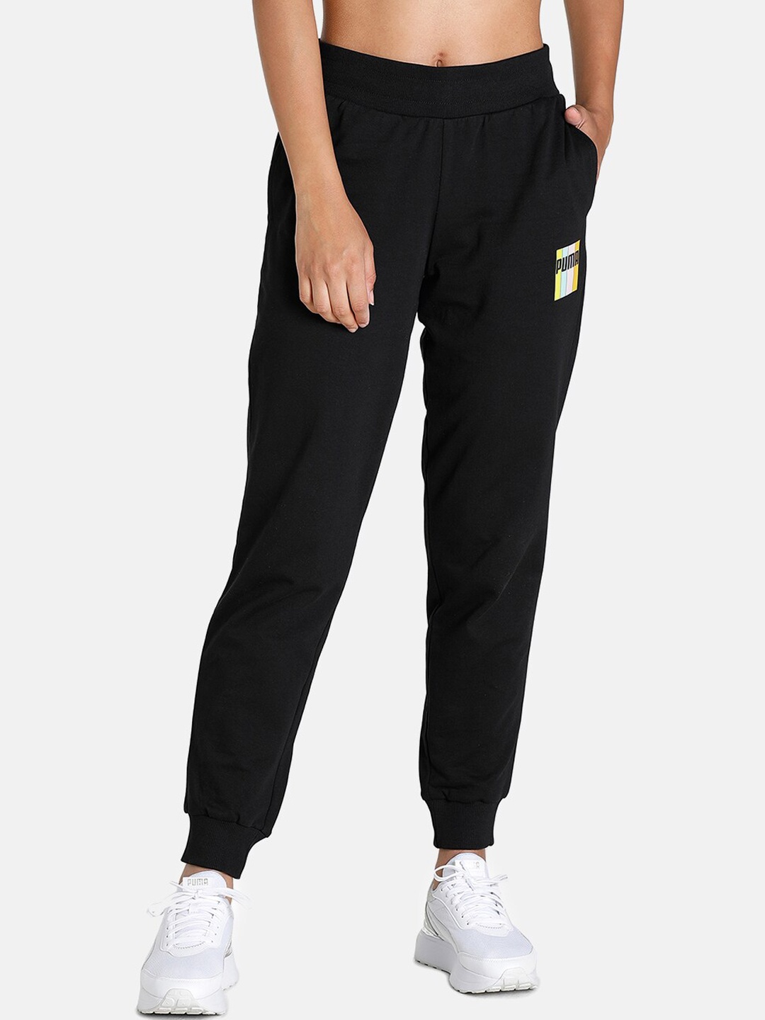 

Puma Women Black Solid Regular Cotton Joggers