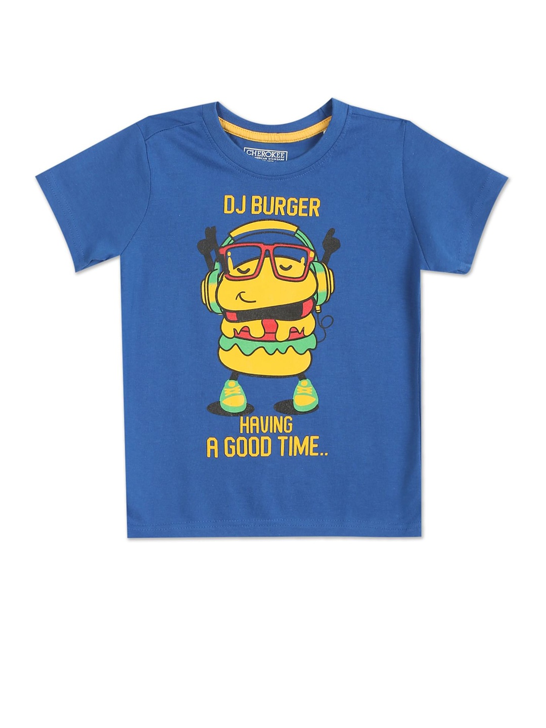 

Cherokee Boys Blue Cotton Printed T-shirt