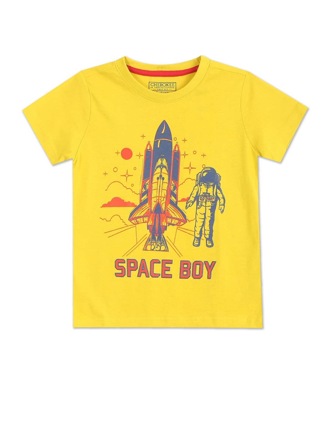 

Cherokee Boys Yellow Printed T-shirt