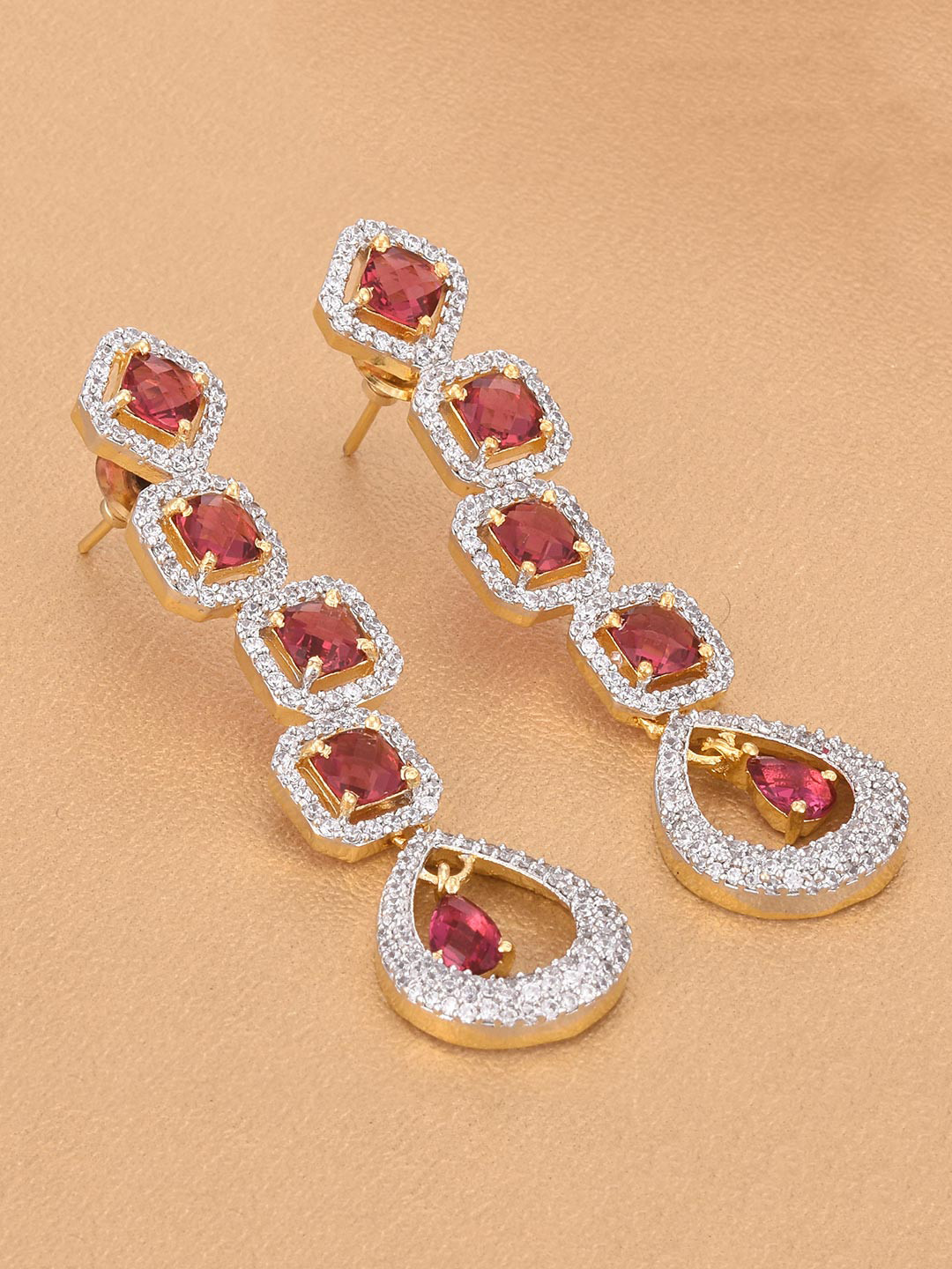 

Tistabene Pink Contemporary Drop Earrings