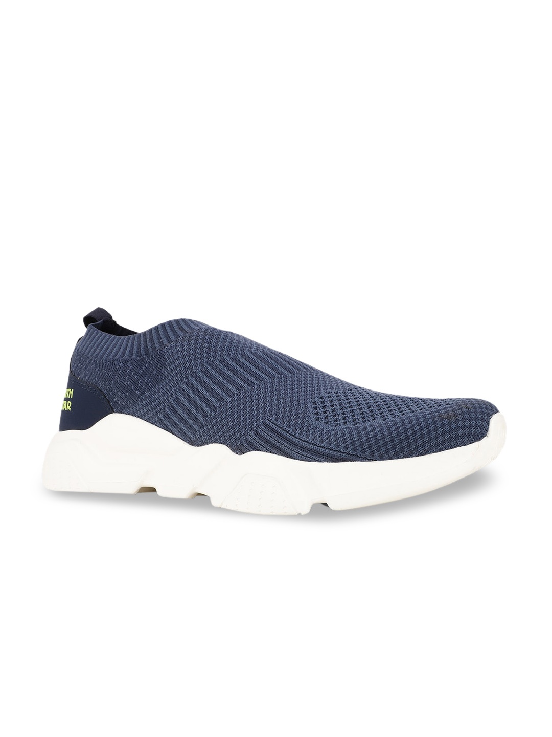 

North Star Men Navy Blue Woven Design Slip-On Sneakers
