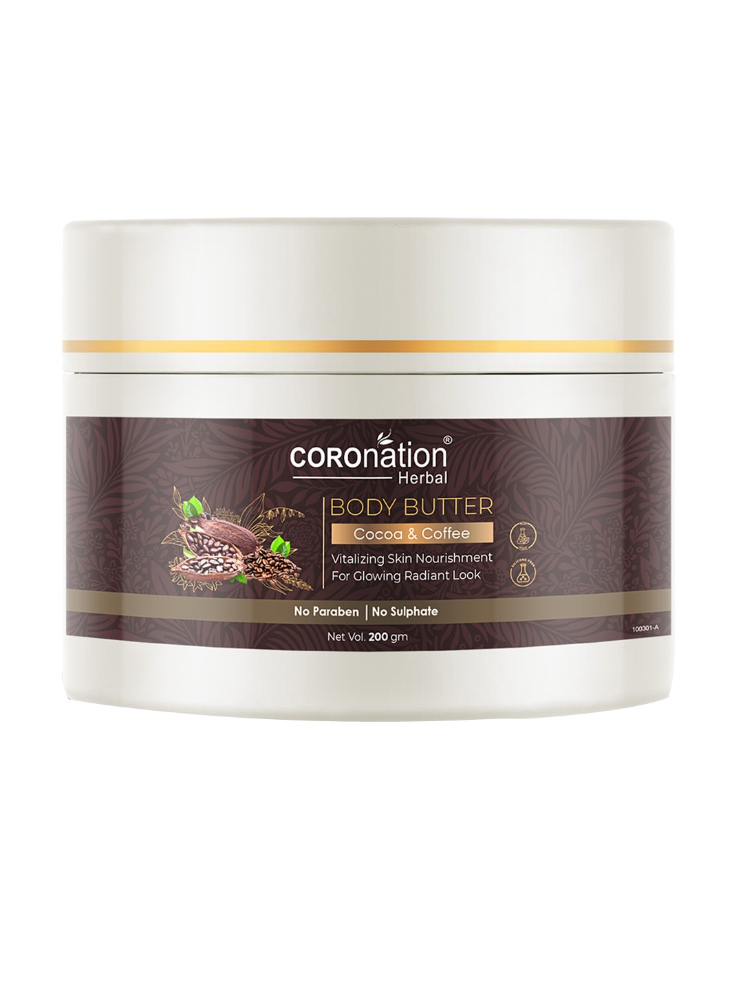

COROnation Herbal Cocoa & Coffee Body Butter Body Lotion 200 gm, Brown