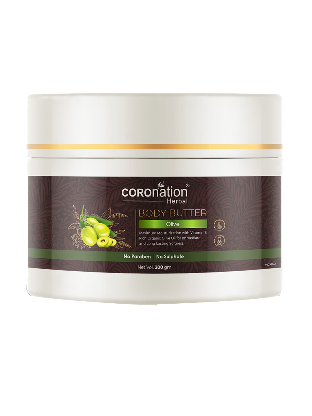 COROnation Herbal Olive Body Butter Body Lotion 200 gm, Brown