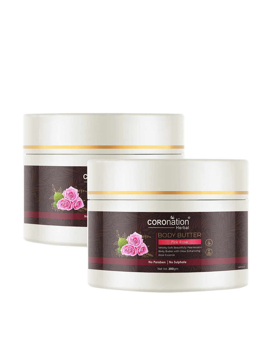 

COROnation Herbal Set of 2 Pink Rose Body Butter Body Lotion 200 gm Each