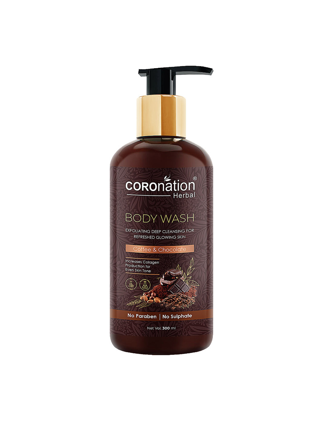 

COROnation Herbal Coffee & Chocolate Body Wash 300 ml, Brown