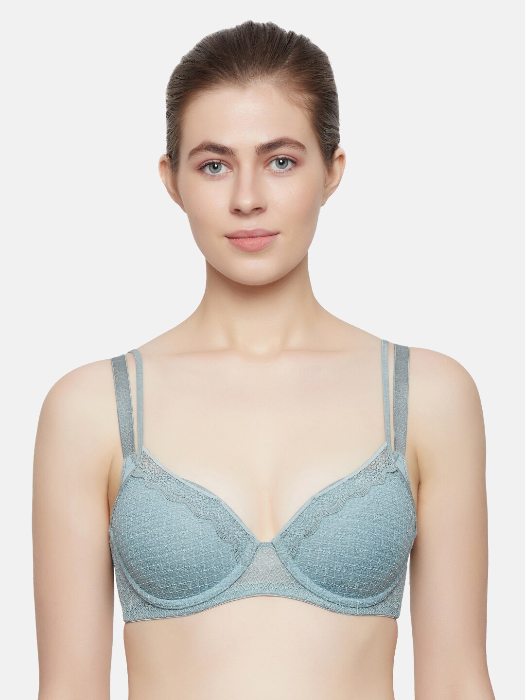 

Triumph Passion Spotlight Double Strap Wired Padded T-shirt Bra, Grey